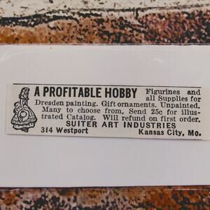 1950 Suiter Art Industries Kansas City Missouri Original Vtg PRINT AD Small